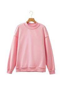 KaleaBoutique Comfortable Oversize Drop Shoulder Reversible Mock Neck Sweatshirt - KaleaBoutique.com