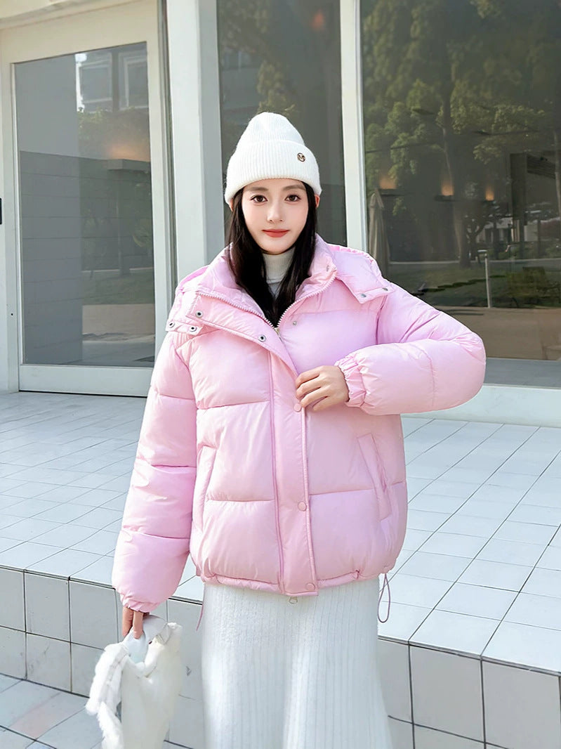 Women’s Relaxed Hooded Zip-Up Puffer Coat - KaleaBoutique.com