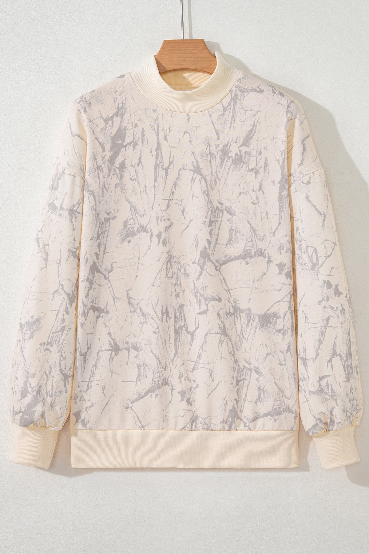 KaleaBoutique Stylish Camo Mock Neck Baggy Sweatshirt - KaleaBoutique.com
