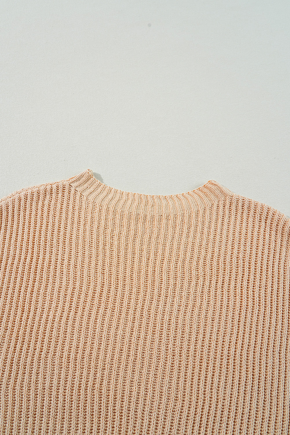 Cable Knit Drop Shoulder Side Slits Loose Sweater - KaleaBoutique.com