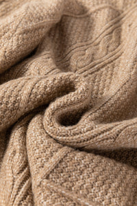 KaleaBoutique Stylish Cable Knit Drop Shoulder Loose Fit Sweater Dress - KaleaBoutique.com