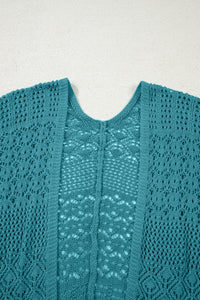 KaleaBoutique Stylish Mix Pattern Hollowed Knit Open Front Cardigan - KaleaBoutique.com