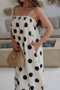 KaleaBoutique Stylish Polka Dot Spaghetti Straps Maxi Dress - KaleaBoutique.com