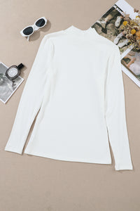 KaleaBoutique Stylish Ribbed Knit High Neck Long Sleeve Top - KaleaBoutique.com