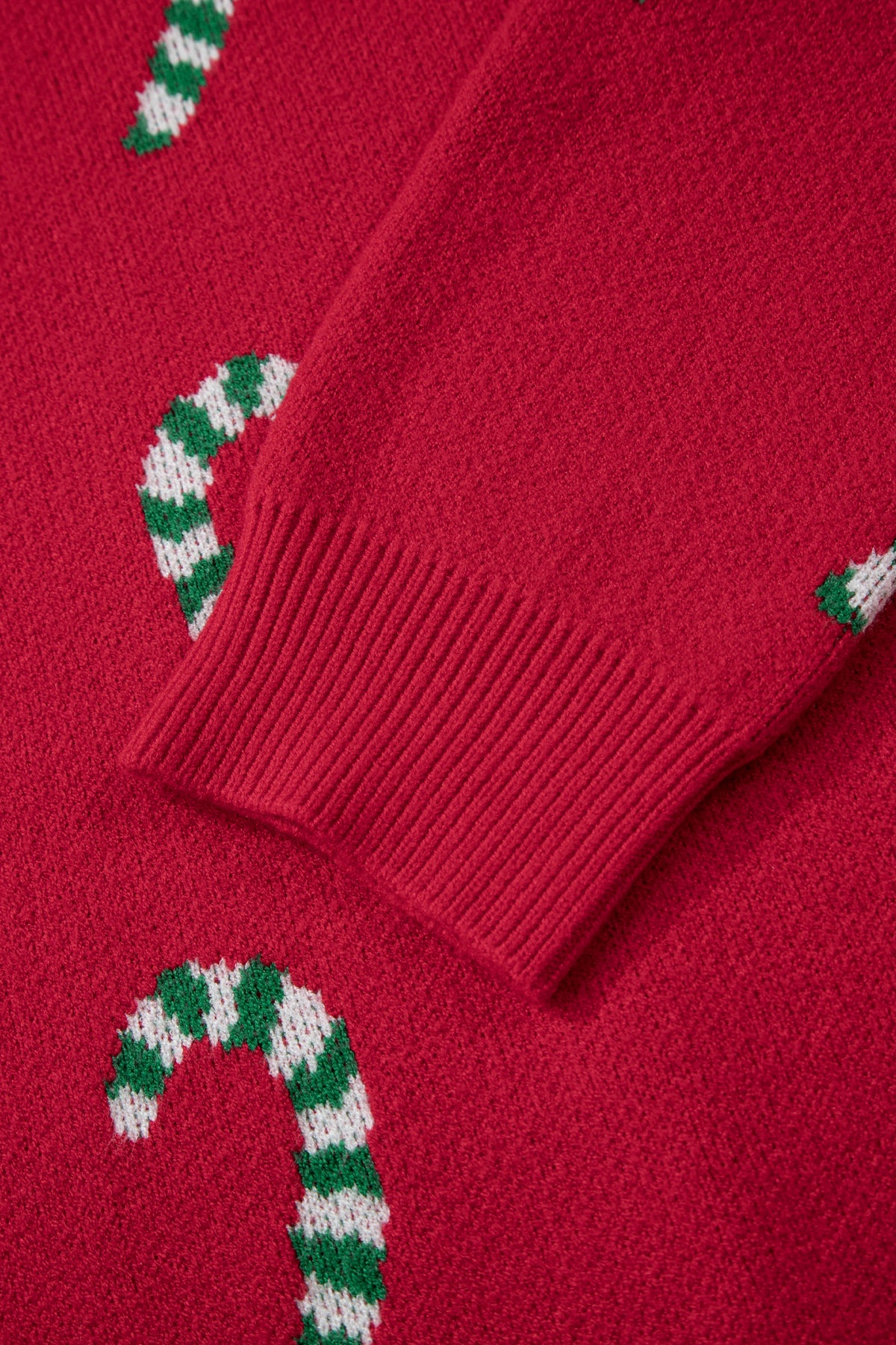 Christmas Candy Cane Holiday Drop Shoulder Sweater - KaleaBoutique.com