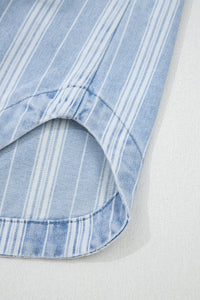 Boyfriend Chest Pocket Classic Denim Shacket - KaleaBoutique.com