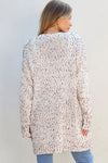 Confetti Rib Knit Long Sleeve Cardigan - KaleaBoutique.com