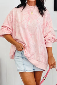 Camo Mock Neck Baggy Sweatshirt - KaleaBoutique.com