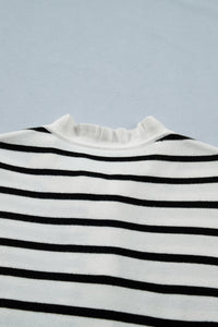 KaleaBoutique Comfortable Ruffle Trim Button Down Knit Short Sleeve Sweater Cardigan - KaleaBoutique.com