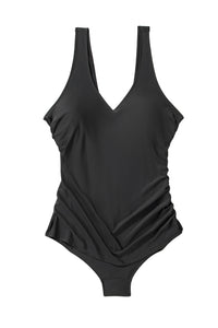 KaleaBoutique Perfect Solid Color U Neck Padded Plus Size One Piece Swimsuit