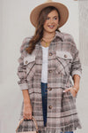 KaleaBoutique Plus Size Macrame Plaid Coat - KaleaBoutique.com