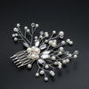 Floating Pearl Bridal Hair Comb, Wedding Floral Pearl Hairpiece, Small Decorative Hair Comb for Brides or Bridesmaids - KaleaBoutique.com