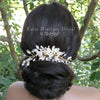 Floral Pearl Hair Comb, Bridal Rhinestone Hairpiece, Wedding Crystal Flower Decorative Hair Comb Headpiece - KaleaBoutique.com