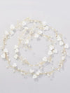 Floral Pearl Hair Vine, Wedding X-Long Flower Hair Wire, Bridal Long Pearl 40"L Hair Garland - KaleaBoutique.com