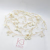 Floral Pearl Hair Vine, Wedding X-Long Flower Hair Wire, Bridal Long Pearl 40"L Hair Garland - KaleaBoutique.com