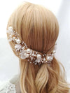 Flower Girl Pearl Headband, Bridal White Floral Tiara, Boho Wedding Flower Headband, Bridal Head Wreath Hair Vine - KaleaBoutique.com