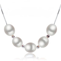 Freshwater Baroque Pearl Necklace, White Pink Natural Pearl Necklace, Pearl S925 Silver Necklace, Genuine Pearl Necklace - KaleaBoutique.com
