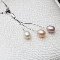 Freshwater Baroque Pearl Necklace, White Pink Natural Pearl Necklace, Pearl S925 Silver Necklace, Genuine Pearl Necklace - KaleaBoutique.com