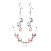 Freshwater Baroque Pearl Necklace, White Pink Natural Pearl Necklace, Pearl S925 Silver Necklace, Genuine Pearl Necklace - KaleaBoutique.com