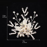 Bridal Pearls and Crystals 2 PC Shoe Clip Set, Wedding Slipper Flower Clip on. Brides Sandal Shoe Clips - KaleaBoutique.com