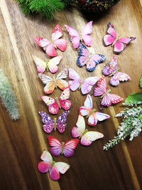 6 PC Silk Butterfly Hair Clip Set, Realistic Butterfly Fantasy Hairclips, Bridesmaid or Prom Party Butterfly Hairclip Set - KaleaBoutique.com