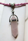 Amethyst Genuine Gem Unisex Boho Necklace, Natural Crystal Bohemian Charm Healing Anti Stress Carved Pendant - KaleaBoutique.com