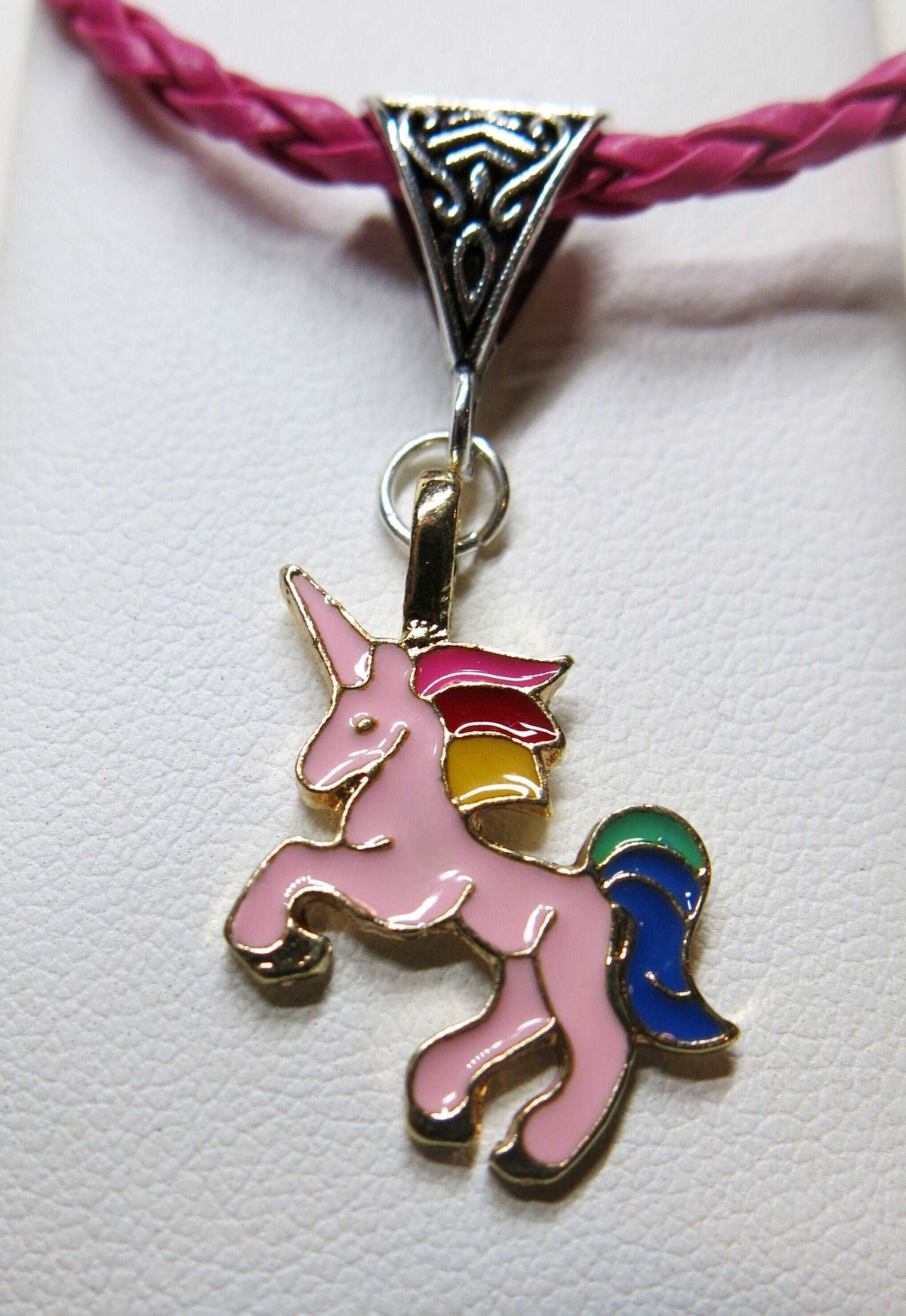 Unicorn Necklace, Enamel Unicorn Charm Pendant Necklace, Kids Birthday Gift, Girls Unicorn Necklace - KaleaBoutique.com