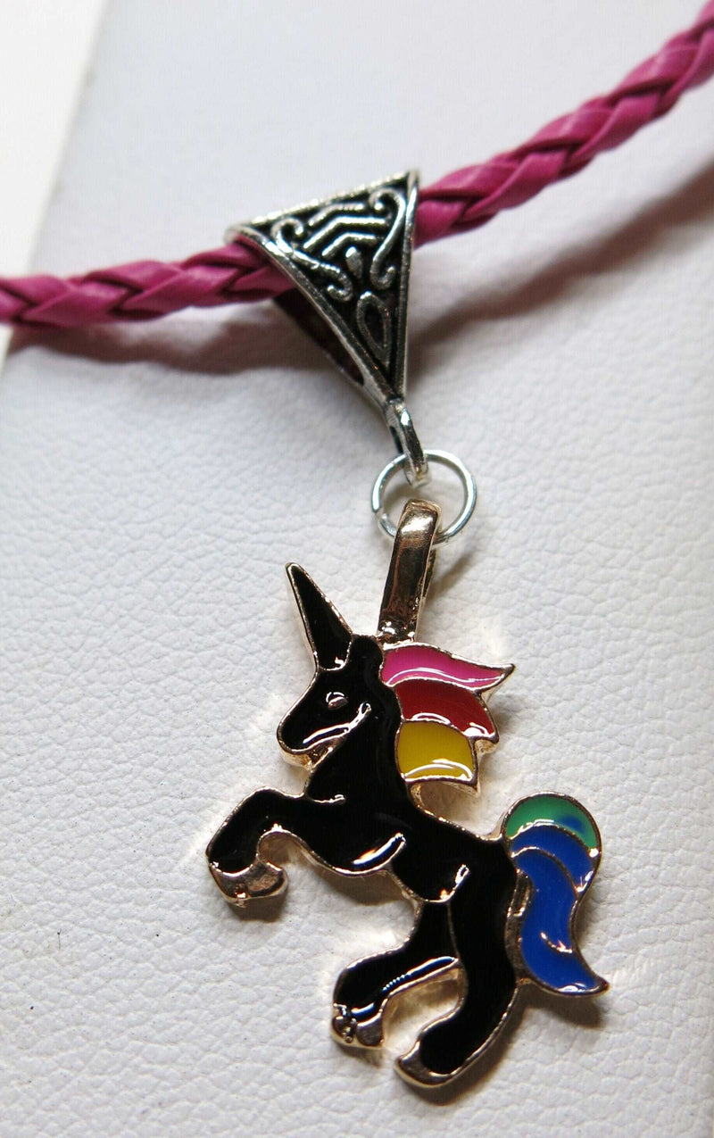 Unicorn Necklace, Enamel Unicorn Charm Pendant Necklace, Kids Birthday Gift, Girls Unicorn Necklace - KaleaBoutique.com