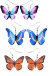 Realistic Butterfly Dangle Earrings, Women or Girl Romantic Casual Butterfly Fashion Earrings - KaleaBoutique.com