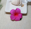 3 PC Plumeria Flower Hair Clip Set. Bridal Hawaii Plumeria Floral Hairclips, Bohemian Tropical Flower Hair Piece Set - KaleaBoutique.com