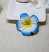 3 PC Plumeria Flower Hair Clip Set. Bridal Hawaii Plumeria Floral Hairclips, Bohemian Tropical Flower Hair Piece Set - KaleaBoutique.com