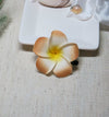 3 PC Plumeria Flower Hair Clip Set. Bridal Hawaii Plumeria Floral Hairclips, Bohemian Tropical Flower Hair Piece Set - KaleaBoutique.com