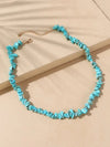 Natural Turquoise Nugget Choker Boho Gem Unisex Necklace or Turquoise Dangle Earrings or Hoop Earrings - KaleaBoutique.com