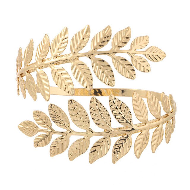 Leaf Arm Cuff Exotic Beauty Arm Bracelet, Prom Party Greek Goddess Cosplay Arm Wrap Cuff - KaleaBoutique.com