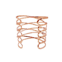 Roman Beauty Arm Cuff Fashion Bangle Bracelet, X-Wide Cast Metal Crisscross Boho Bracelet - KaleaBoutique.com