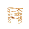 Roman Beauty Arm Cuff Fashion Bangle Bracelet, X-Wide Cast Metal Crisscross Boho Bracelet - KaleaBoutique.com