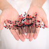 Black Red Decorative Comb and Earrings, Harley Queen Style Hair Pin, Red Halloween Vampire Cosplay Hair Piece - KaleaBoutique.com
