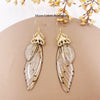 Butterfly Wing Earrings S925 Silver Post, Multi Color Clear Wing Earrings, Boho Dangle Earrings - KaleaBoutique.com