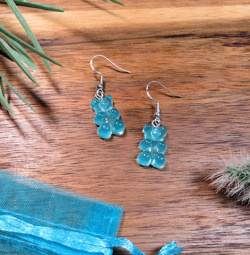 Realistic Gummy Bear Earrings, Gummy Bear Whimsical Drop Statement Earrings, Dangle Candy Earrings - KaleaBoutique.com