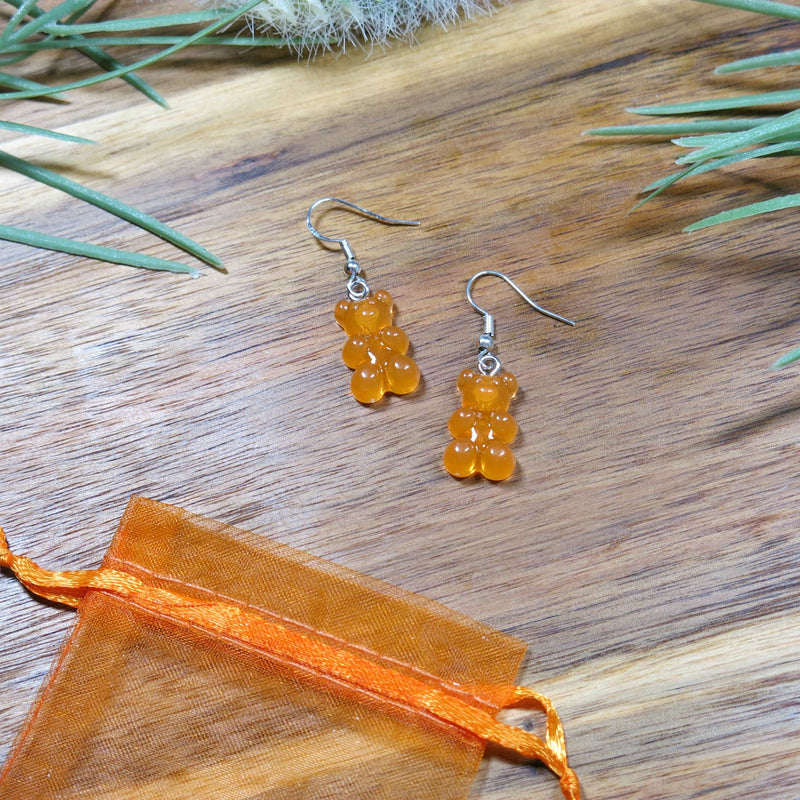 Realistic Gummy Bear Earrings, Gummy Bear Whimsical Drop Statement Earrings, Dangle Candy Earrings - KaleaBoutique.com