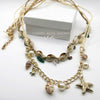 Natural Seashell Beach Long Rope Necklace, Sea Shell Conch Starfish Twine Layered Boho Necklace - KaleaBoutique.com