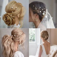 Large Small Pearl 18 PC Hairpin Set, Wedding Pearl Bridal Hair Pin Set, Minimalist Bridal Pearl Hairpiece Set - KaleaBoutique.com