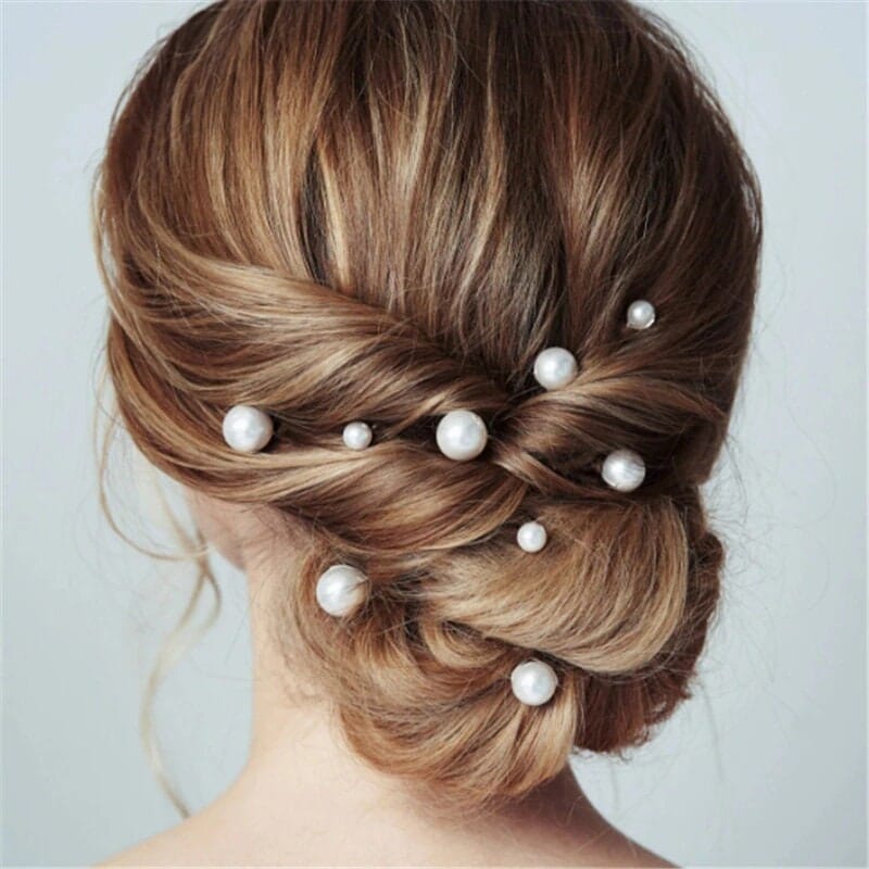 Large Small Pearl 18 PC Hairpin Set, Wedding Pearl Bridal Hair Pin, Minimalist Bridal Pearl Hairpiece Set, Mixed Size Pearl Hair Accessory - KaleaBoutique.com