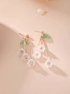 Lily of the Valley Floral Earrings, White Flower Bridal Stud Earrings, Wedding Bridal or Bridesmaid Earrings - KaleaBoutique.com