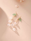 Lily of the Valley Floral Earrings, White Flower Bridal Stud Earrings, Wedding Bridal or Bridesmaid Earrings - KaleaBoutique.com