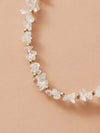 Natural Milky White Quartz Necklace, Minimalist Gem Nugget Choker Necklace, Bridal Genuine Gem Necklace - KaleaBoutique.com