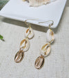 Natural Cowrie Seashell Earrings, Tropical Getaway Boho Shell Jewelry, Dangle Sea Shell Beach Earrings - KaleaBoutique.com