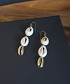 Natural Cowrie Seashell Earrings, Tropical Getaway Boho Shell Jewelry, Dangle Sea Shell Beach Earrings - KaleaBoutique.com