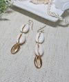 Natural Cowrie Seashell Earrings, Tropical Getaway Boho Shell Jewelry, Dangle Sea Shell Beach Earrings - KaleaBoutique.com