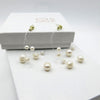 Natural Freshwater Baroque Pearl Earrings, Floating Multi Strand Pearl Studs, Bridal Dangle Pearl Earrings - KaleaBoutique.com